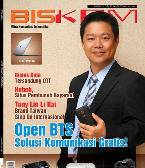 Director Taiwan Trade Center Jakarta Mr. Tony Lin Li Kai cover Biskom Mei 2012