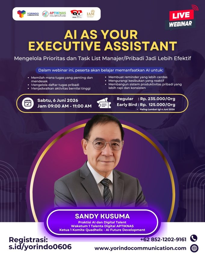 Atasi Siklus Sibuk Tapi Tidak Produktif, Yorindo Communication Bersama APTIKNAS, IAIS, dan IAM