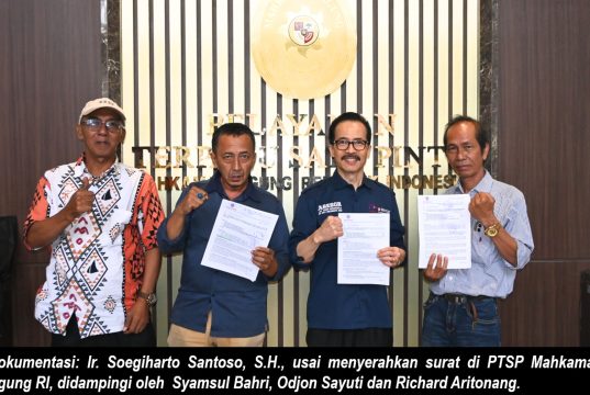 Soegiharto Santoso Kembali Surati Ketua Mahkamah Agung Terkait Perkara Kasasi No. 431 K/TUN/2026 dan Infokan adanya 16 LP Perkara APKOMINDO