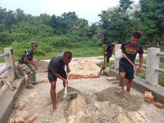 TNI Kebut Pembangunan Jembatan Garuda Armco Pekanbaru