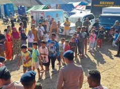 Polri Gelar Trauma Healing bagi Anak-anak Pengungsi Gempa di Manggarai