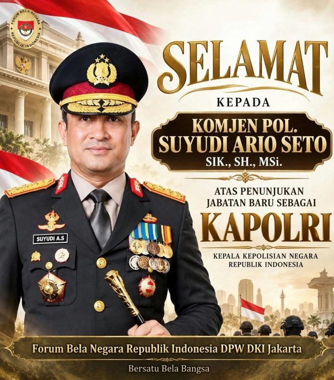 FBN RI DPW DKI Jakarta menyampaikan ucapan selamat dan sukses kepada Jenderal Pol. Suyudi Ario Seto atas amanah dan kepercayaan baru sebagai Kapolri.